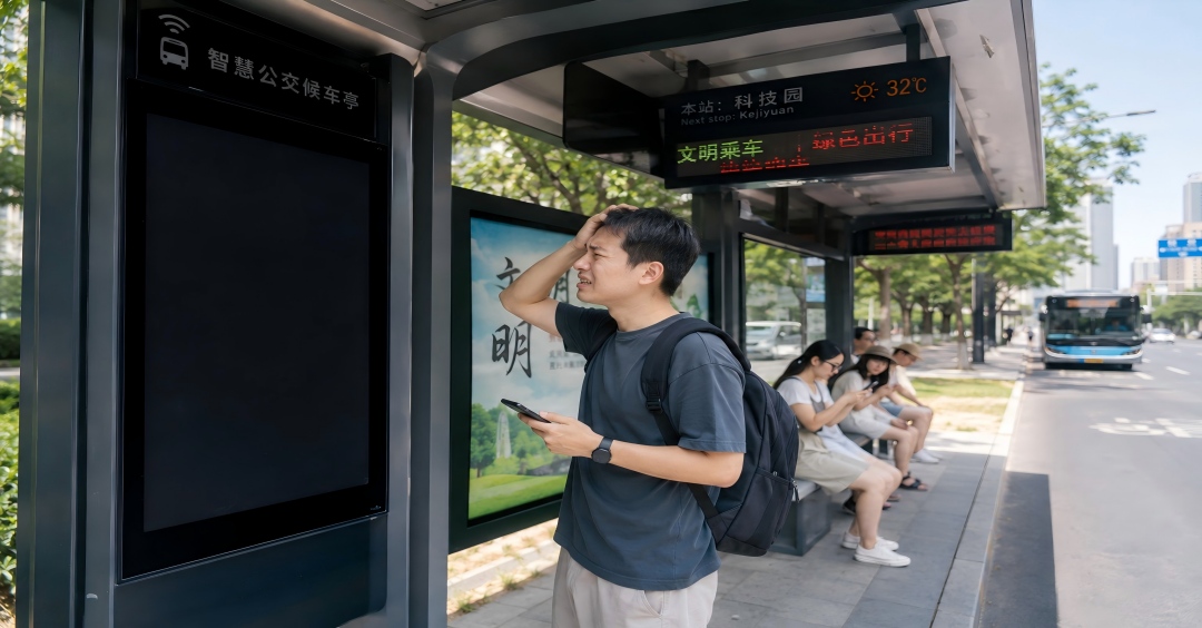 智能候车亭夏天为什么容易黑屏？桠鑫科技告诉你三大元凶！